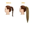 thumbnail image 3 of SAYFUT 20" Hairpiece Ponytail Extension Clip in Wrap around Long Straight Ombre Ponytail Hair Extensions Hairpieces, Sandy blonde mix bleach blonde, 3 of 8
