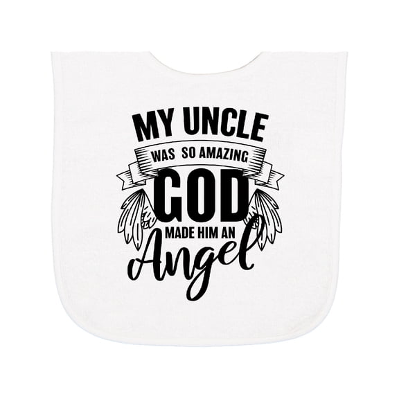 Inktastic My Uncle Was So Amazing God Made Him an Angel Baby Terry Cloth Bib