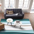thumbnail image 4 of Area Rugs Indoor Non-Slip Rectangle Rug 4x6 Ft Teal Beige Gradient Wave Abstract Ombre Gradient Modern Rug Rubber Backing Floor Mats Non Shedding Home Decor Carpet for Entryway Living Room, 4 of 8