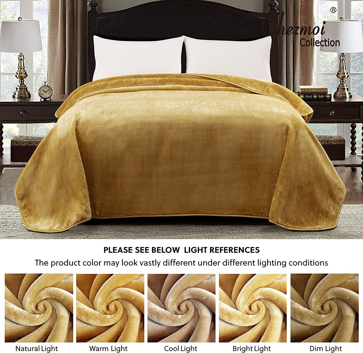 Gold outlet velvet blanket