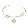 thumbnail image 1 of 7 1/2 inch Round Double Loop Bangle Bracelet w/ St. Austin in Gold-Filled, 1 of 3