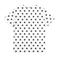 thumbnail image 5 of Lumtrix Girls Boho Print Shirts Summer Casual Polka Dot Short Sleeve Crewneck Tops with Pocket for 2-14 Years White 150, 5 of 5