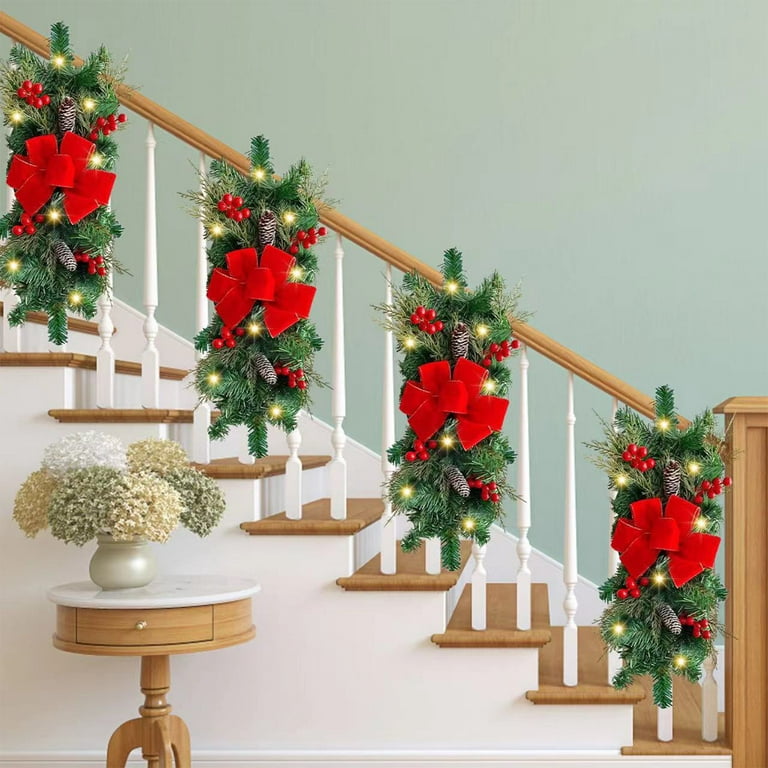 How to Create A Natural Christmas Evergreen Swag - Open Doors Open Hearts
