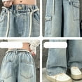 thumbnail image 6 of FDDMis Plus Size Baggy Jeans Girls Size 12 Jeans Sweatpants Boys Teen Gift Ideas Clothes for 11 Year Old Girls Christmas Gifts for Girls Summer Baby, Blue 11-12 Years, 6 of 9