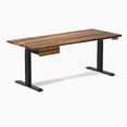 thumbnail image 2 of Desky Dual Hardwood Standing Desk With Drawer - Pheasantwood / 60 x 30 inches / Space Grey, 2 of 10