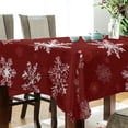 thumbnail image 3 of Qxltty Snowflake Pattern Square Tablecloth 60×60in Thick Wrinkle Resistant Heat Proof Durable Table Cover for Dining Table, 3 of 9