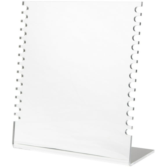 Plymor Acrylic Necklace Display Stand With Side Hooks (Mirrored), 10.625" W x 4" D x 11.75" H
