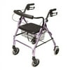 Lumex Walkabout Lite Fourwheel Rollator, Lavender, 6" Wheel