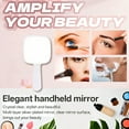 thumbnail image 4 of RAGUPEL Hand Mirrors with Handle,Square Glass Mirror 7.9"*4"*0.4" Hand Held Mirror,Hidden Comb Handle Handheld Mirror with Handle,Style1, 4 of 7