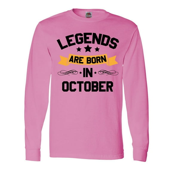 Inktastic legends are born in october Long Sleeve T-Shirt