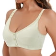 thumbnail image 2 of Gibobby Brasier con Cierre Frontal Sujetador de ropa interior cómodo y Sexy para mujer embarazada sin anillo de con encaje frontal de botones(AG,85), 2 of 3