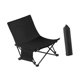 thumbnail image 3 of Silla plegable para acampar, silla plegable, estructura estable con bolsillo, silla de playa, silla lunar para exteriores, para jardín, patio, picnic Negro, 3 of 8