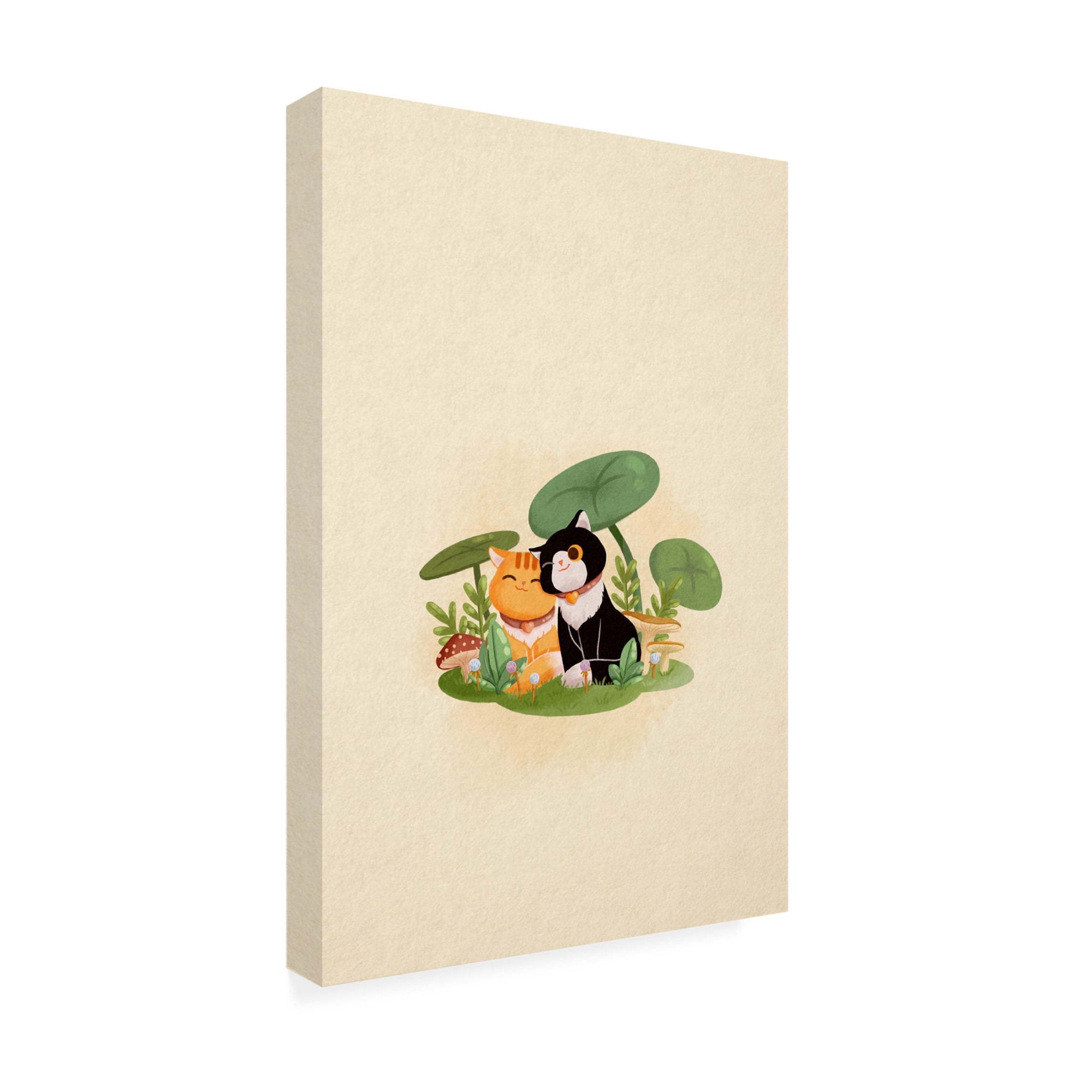Trademark Fine Art Xuan Thai Cats in Love Canvas Wall Art