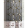 thumbnail image 6 of Ombre Gray Geometric Sheer Curtains 63 Inch Length 2 Panels Set, Modern Abstract Art Voile Window Treatment Rod Pocket Curtains Sheers Drapes for Bedroom/Living Room/Kitchen 52x"63"x2, 6 of 7