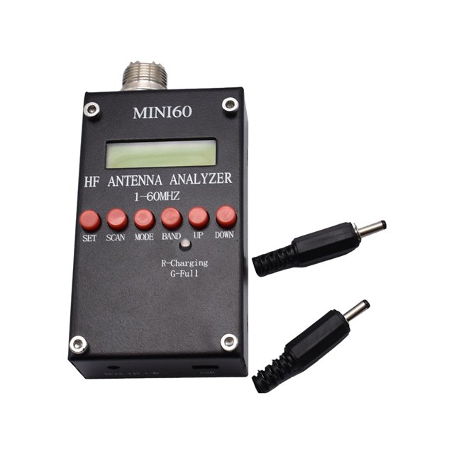 Analizador de antena Mini60 de 1-60MHz Metal Compatible con Bluetooth para amantes de la radioafición