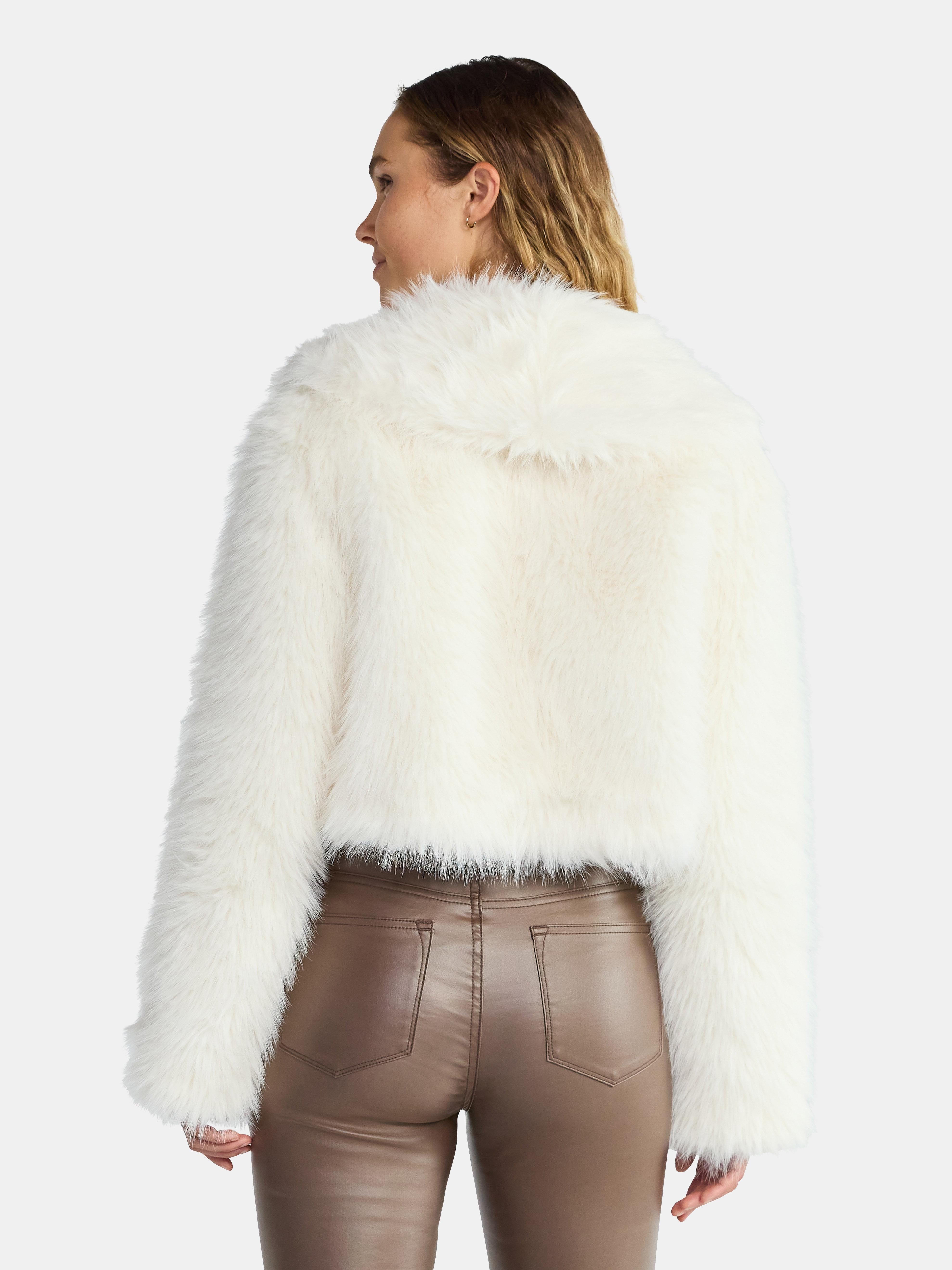 Madden NYC Women's Faux Fur Cropped Jacket, Sizes XXS-XXL