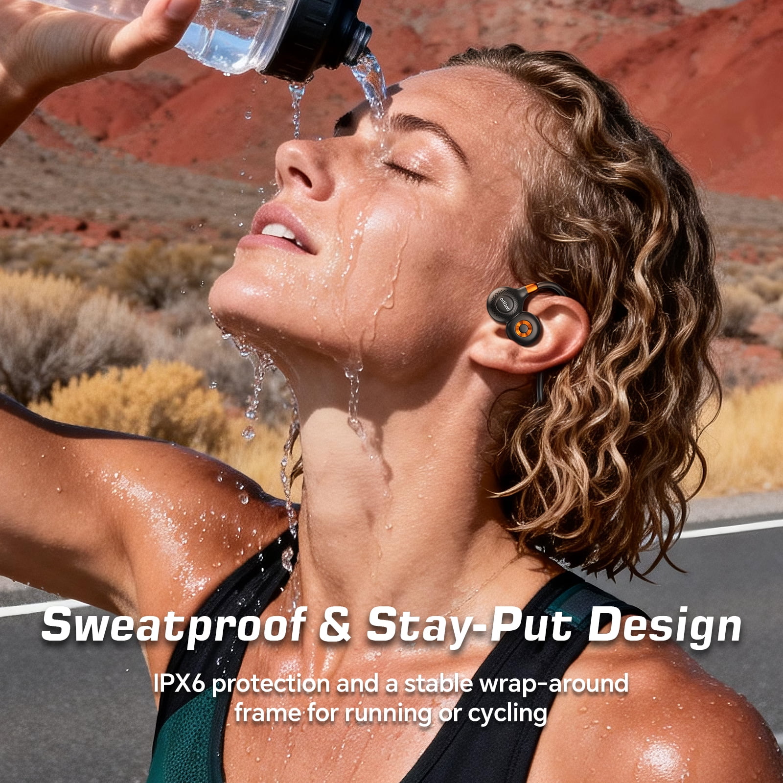 Open Ear Headphones, Bluetooth 5.3 Wireless Sport Earbuds, IPX6 Waterproof 19g Lightweight Running Headphones thumbnail 10