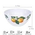 thumbnail image 3 of Melamine Bowls Set, 6pcs Lemon Cereal Bowls, White Bowl for Daily use, 20oz, 3 of 8