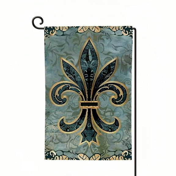 PHYHOO Flower Luce Garden Flag Vintage Lily Lis French Party Decorative Gift Yard House Banner Double-Sided White
