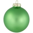 thumbnail image 6 of Northlight 6pc Shiny and Matte Glass Ball Christmas Ornament Set 3.25" - Green, 6 of 8