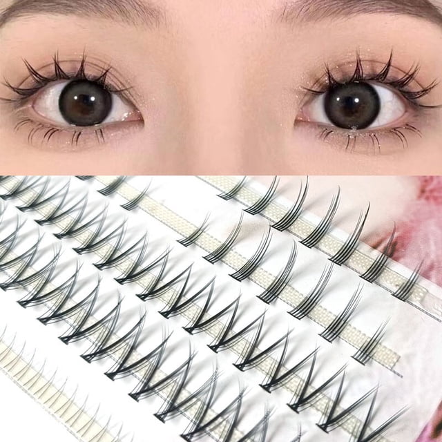 Pestañas individuales, mezcla de pestañas inferiores, forma de cola de pez, pestañas postizas, extensión de hadas, preventilador, volumen ruso, cilios naturales suaves Tan Jianjun unisex