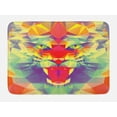 thumbnail image 1 of Safari Bath Mat, Polygonal Lion Face with Geometric Shades and Effects Exotic King of Jungle Theme, Non-Slip Plush Mat Bathroom Kitchen Laundry Room Decor, 29.5 X 17.5 Inches, Multicolor, Ambesonne, 1 of 2