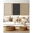 thumbnail image 2 of SHENIFY Mid-Century Modern Wall Art 16x24in3pcs Natural Framed Minimalist Abstract Boho Neutral Line Wall Decor Geometric Artwork Kitchen Dining Room, 2 of 5