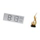 thumbnail image 5 of Reloj de pared digital con escultura artística moderna, multiusos, , temperatura, humedad, resina, figura de llama para oficina, dormit, 5 of 8