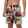 thumbnail image 1 of Balery Cute Forest Mushrooms Bañador para hombre, shorts de playa de secado rápido con entrepierna y forro de compresión-Large, 1 of 6