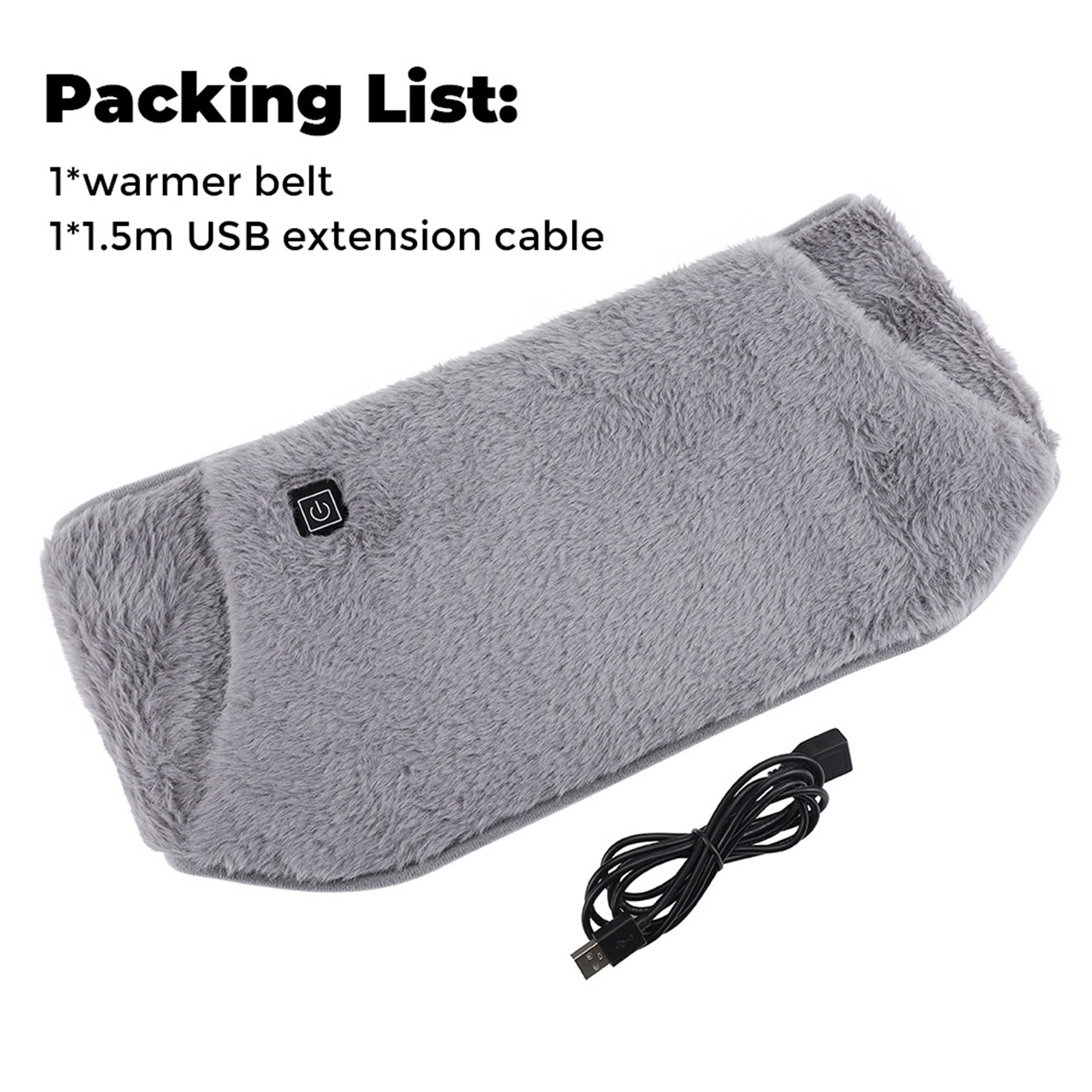 Uanit USB Powered Heating Waist Belt with Hand Warmer Pockets and Three Temperature Settings, Rechargeable Heated Belt for Body Joints and Muscle Comfort During Cold Weather Activities