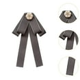 thumbnail image 6 of Milageto Bow Tie for Women Jewelry Gift Neck Tie Brooch Pin for Casual Party Ceremony Gray, 6 of 8