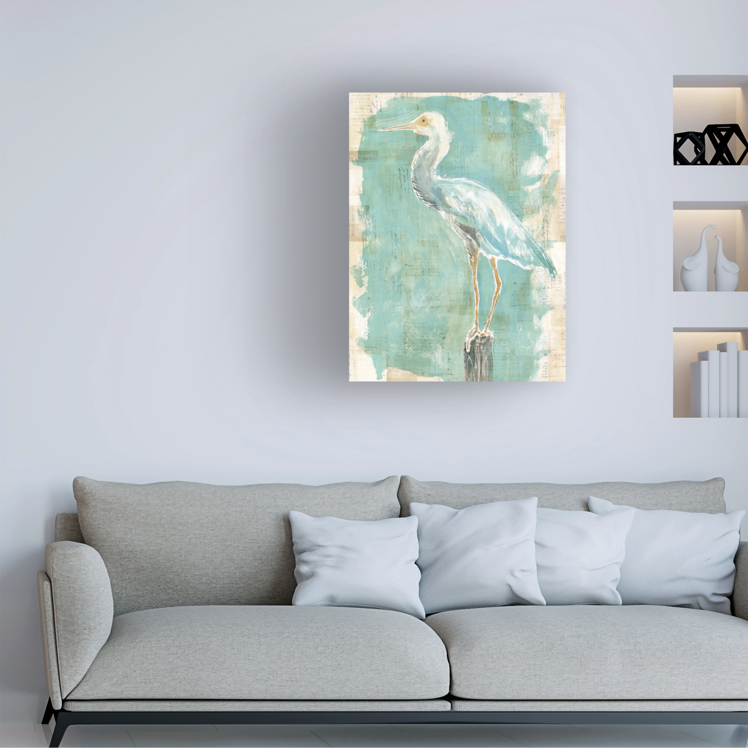 Trademark Fine Art 'Coastal Egret II v2' Canvas Art by Sue Schlabach