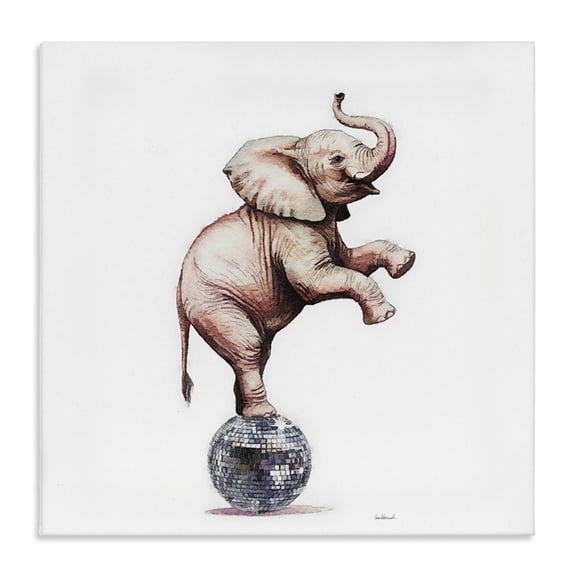 Stupell Industries Eclectic Elephant on Disco Ball Canvas Art, 17 x 17, by Amanda Greenwood