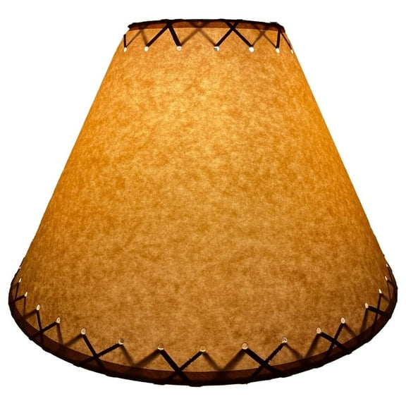 Rustic Oiled Laced Lamp Shade - 16"