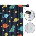 thumbnail image 4 of Blackout Kids Curtains,Dark Blue Dinosaurs Space Pattern Childrens Insulated Curtains Set Of 2,Bedroom Essentials,Toddler Room Decor 52"x84", 4 of 5