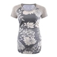 thumbnail image 3 of WISEFIN Womens Nursing Tops Short Sleeve Stitching Floral Print Maternity T-Shirts, 3 of 4