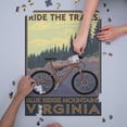 thumbnail image 3 of Blue Ridge Mountains, Virginia, Ride the Trails (1000 Piece Puzzle, Size 19x27, Challenging Jigsaw Puzzle for Adults and Family, Made in USA), 3 of 4