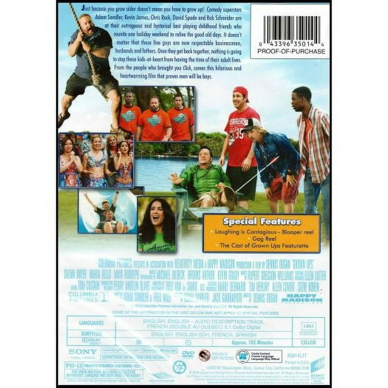 Sony Pictures Grown Ups (DVD), Comedy, Starring Adam Sandler