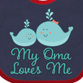 thumbnail image 4 of Inktastic My Oma Loves Me Fish Boys or Girls Baby Bib, 4 of 4