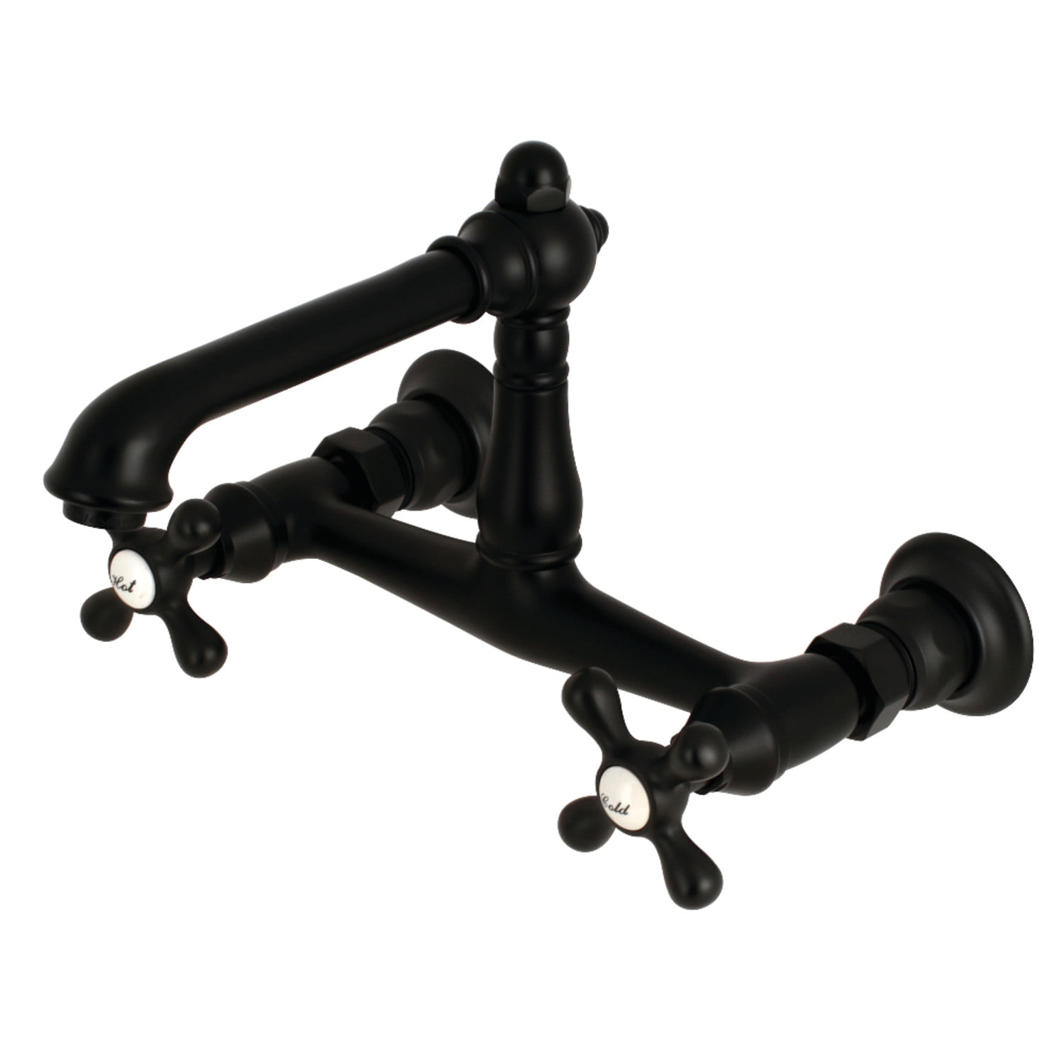 Kingston Brass KS7240AX 8Inch Center Wall Mount Bathroom Faucet, Matte