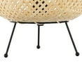 thumbnail image 6 of JONATHAN Y Palma 10.75" Bohemian Rustic Iron/Rattan LED Mini Table Lamp with Smart Bulb, Black/Brown, JYL4042A, 6 of 7