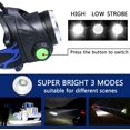 thumbnail image 4 of Powerful LED Induction Headlamp USB/DC Rechargeable Headlight Aluminium Alloy Outdoor Waterproof Head Lamp High Lumen Head Torch, 4 of 5