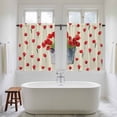 thumbnail image 4 of Red Tulip Flowers Kitchen Curtain for Berdoom Living Room Cafe 45 Inch Length, Spring Floral Vintage Drum Country Yellow Tiers Curtains Light Filtering Drapes Window Treatment 2 Panels 52"Wx45"L, 4 of 8