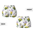 thumbnail image 5 of Picia Lavender Flowers Printed Workout Shorts for Women Seamless Scrunch Butt Lifting High Waisted Yoga Gym Booty Running Moisture-wicking Short Pants-Medium, 5 of 9