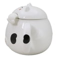 thumbnail image 6 of Whimsical White Chubby Feline Kitty Cat Cup Mug With Lid And Stirring Spoon, 6 of 11