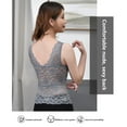 thumbnail image 5 of Women Lace Bra Camisole Crochet Floral Padded Tank Top Flower Bra Vest Bustier Crop Top Wireless Underwear With Chest Pad, 5 of 6