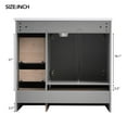 thumbnail image 5 of Harper & Bright Designs 36" Bathroom Vanity with Sink, Bathroom Combo Cabinet Undermount Sink with 4 Storage Drawers and 2 Doors, Gray, 5 of 17