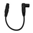 thumbnail image 2 of XLR Microphone Extension Cable Adapter, 90 Degree XLR Male to Straight XLR Female 3 Pin Microphone Connector for Speaker, Recording Studio, Mic Mixer, Audio Interface, Amplifier, 2 of 7