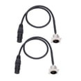 thumbnail image 2 of XLR Pase A Través Del Cable, Monte Del Panel Masculino Al Conector Femenino 3 Pin D Tipo Cable XLR, Para Micrófonos Amplificadores De Iluminación De La Etapa, 2 Piezas, 2 Pies, 2 of 7