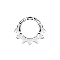 FANSING Surgical Steel Septum Jewelry 16g Seamless Septum Rings for Women Spike Daith Earring Hoop 8mm Septum Piercing Jewelry 16 Gauge